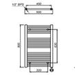 (x2 UNIDADES) Toallero Calefactor Eléctrico Negro Peisa Domino D 80