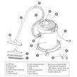Aspiradora / Sopladora Polvo y Agua 1200w 16L Yelmo AS3314