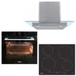 Horno eléctrico de empotrar + Anafe eléctrico 4H + Extractor Florencia
