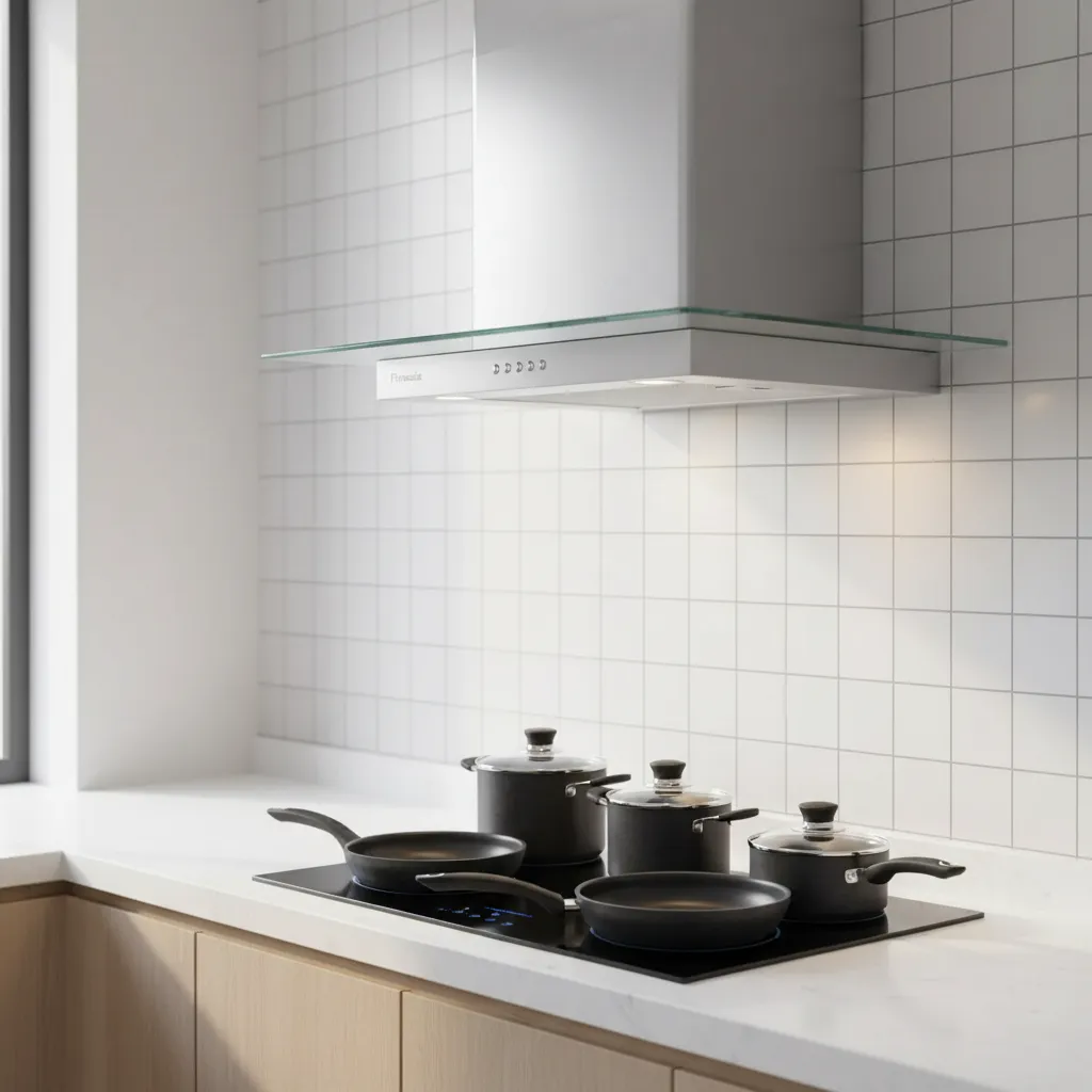 Horno eléctrico de empotrar + Anafe eléctrico 4H + Extractor Florencia