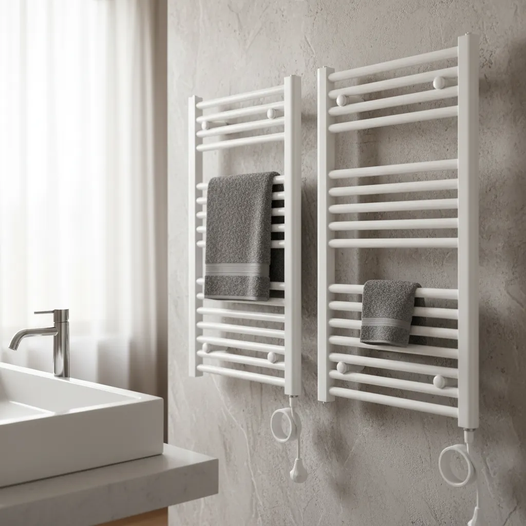 (x2 UNIDADES) Toallero Calefactor Eléctrico Blanco Peisa Domino S 80