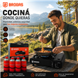 Anafe para Camping a Gas Brogas 465 + Maletin + 4 Cartuchos