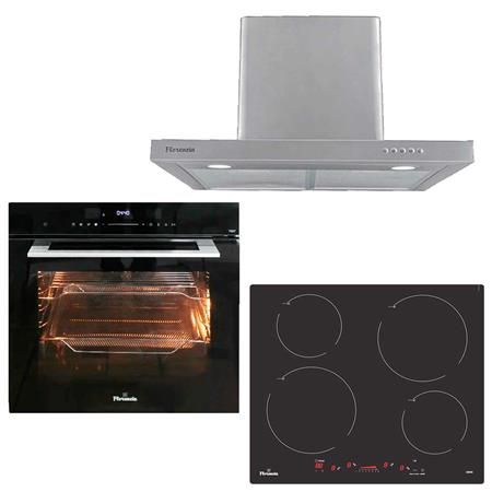 Horno eléctrico de empotrar + Anafe eléctrico 4H + Extractor Florencia