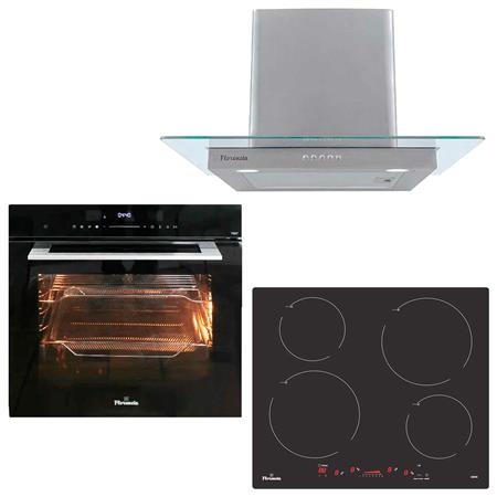 Horno eléctrico de empotrar + Anafe eléctrico 4H + Extractor Florencia