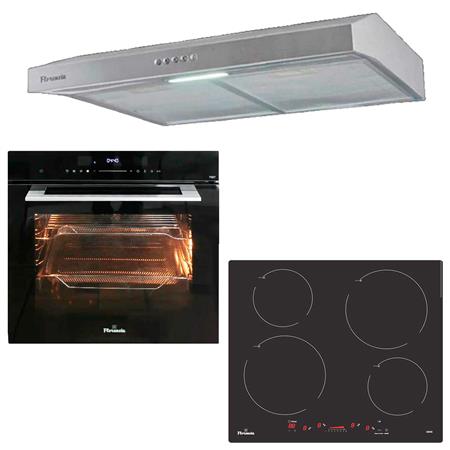 Horno eléctrico de empotrar + Anafe eléctrico 4H + Extractor Florencia