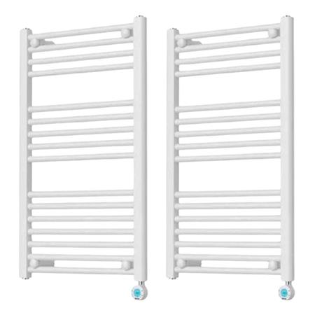 (x2 UNIDADES) Toallero Calefactor Eléctrico Blanco Peisa Domino D 80