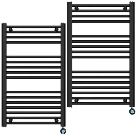 (x2 UNIDADES) Toallero Calefactor Eléctrico Negro Peisa Domino D 80